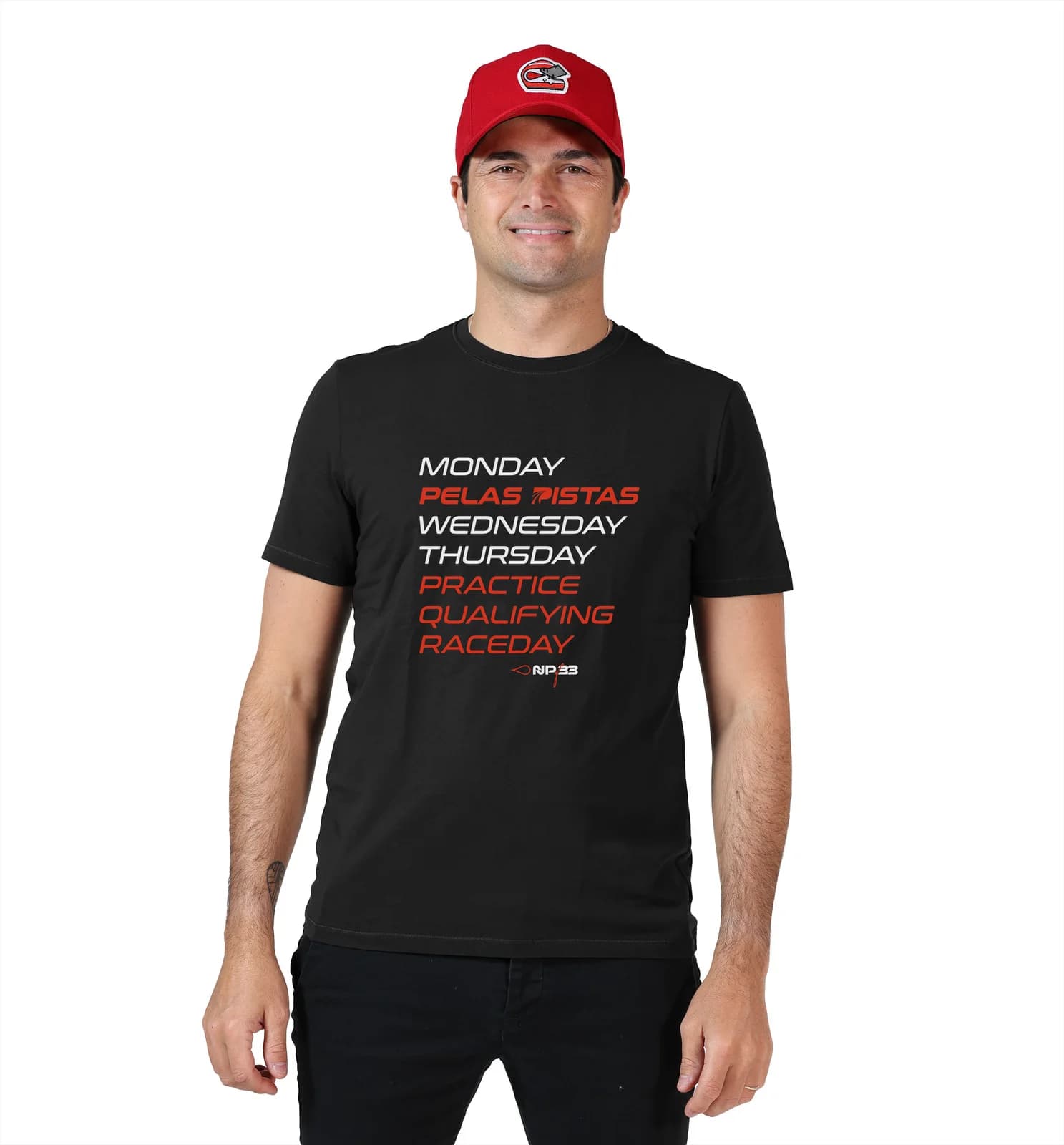 Camiseta Pelas Pistas - Nelsinho Piquet Jr- Dias da Semana
