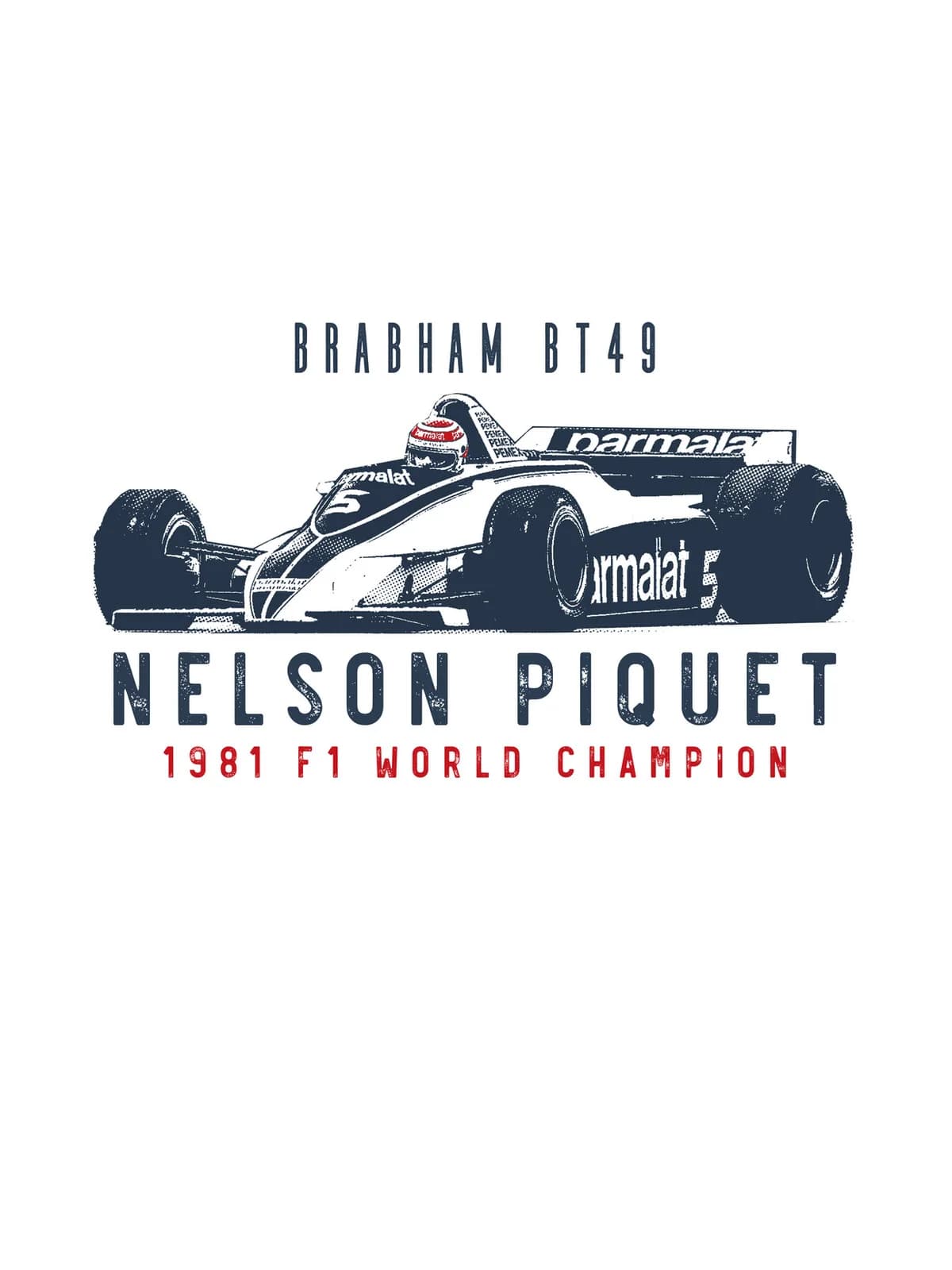 Camiseta Soft Nelson Piquet Brabham BT49 F1 Champion 1981