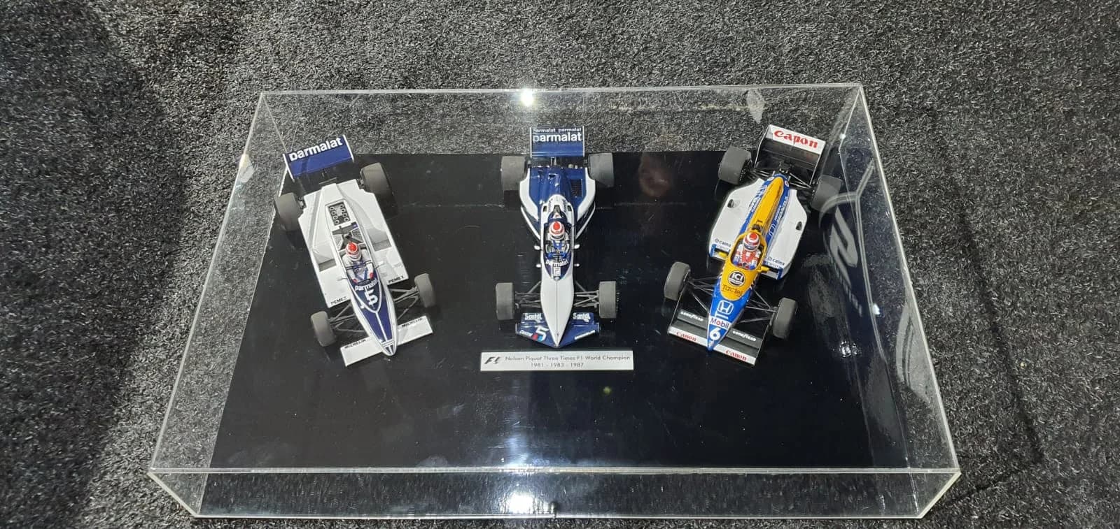 Miniaturas trio campeão de Nelson Piquet