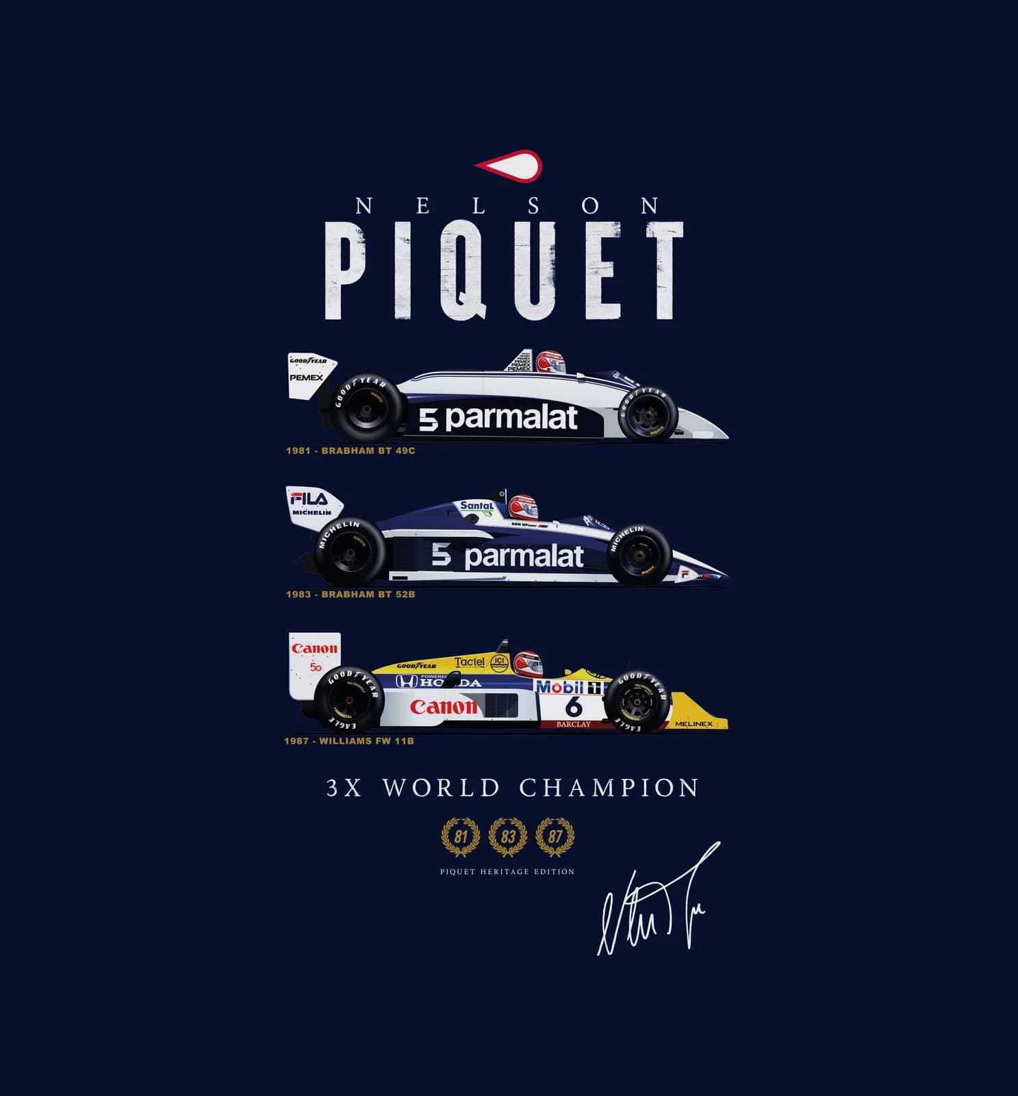 Moletom Nelson Piquet Edição Especial 3X World Champion